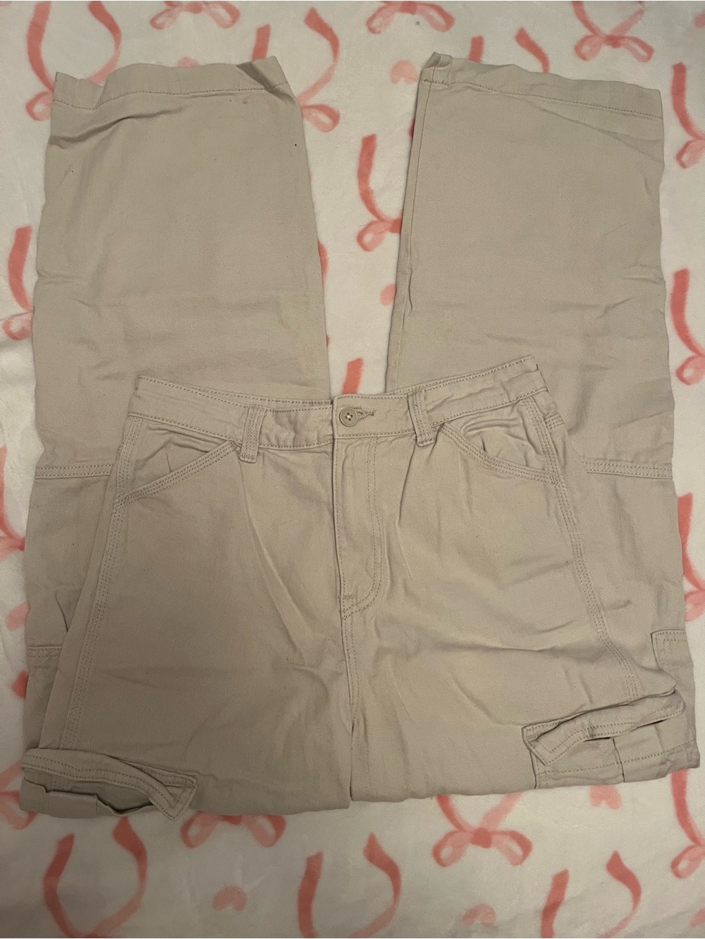 H&M Women’s Casual Cargo Pants - Beige